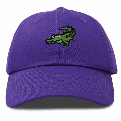 Dalix Alligator Cap Embroidered Mens Cotton Dad Hat Baseball Hat in Purple