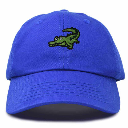 Dalix Alligator Cap Embroidered Mens Cotton Dad Hat Baseball Hat in Royal Blue