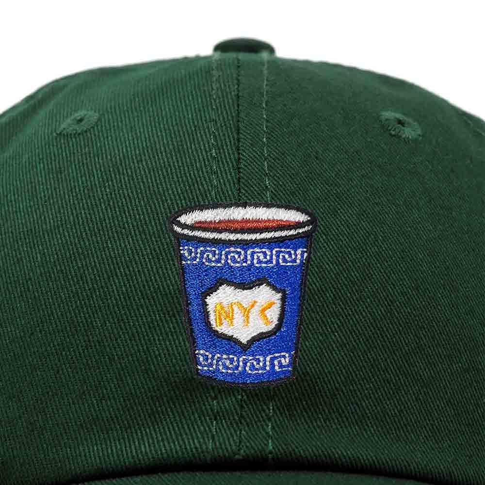 Dalix Anthora Coffee Cup Embroidered Dad Cap New York Baseball Hat Womens in Navy Blue