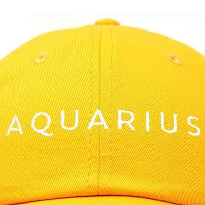 Dalix Aquarius Dad Hat Embroidered Zodiac Astrology Cotton Baseball Cap in Teal