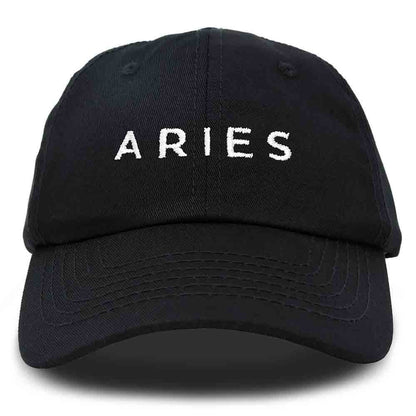 Dalix Aries Dad Hat Embroidered Zodiac Astrology Cotton Baseball Cap in Beige