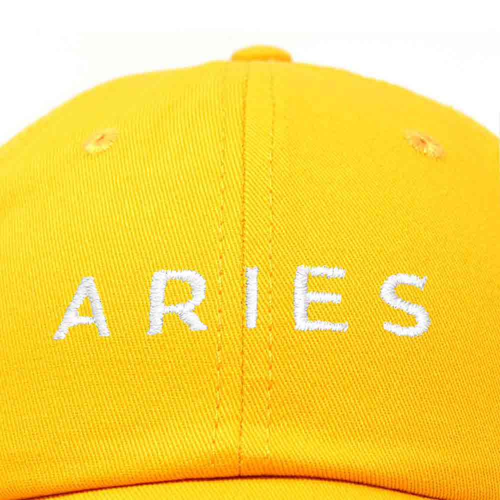 Dalix Aries Dad Hat Embroidered Zodiac Astrology Cotton Baseball Cap in Teal