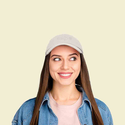 Dalix Aunt Life Embroidered Dad Hat Cotton Baseball Cap Womens in Light Blue