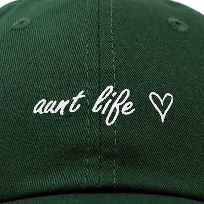 Dalix Aunt Life Embroidered Dad Hat Cotton Baseball Cap Womens in Navy Blue