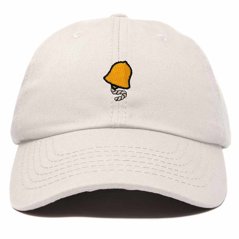Dalix Bell Embroidered Cap Cotton Baseball Hat Nautical Womens in Beige