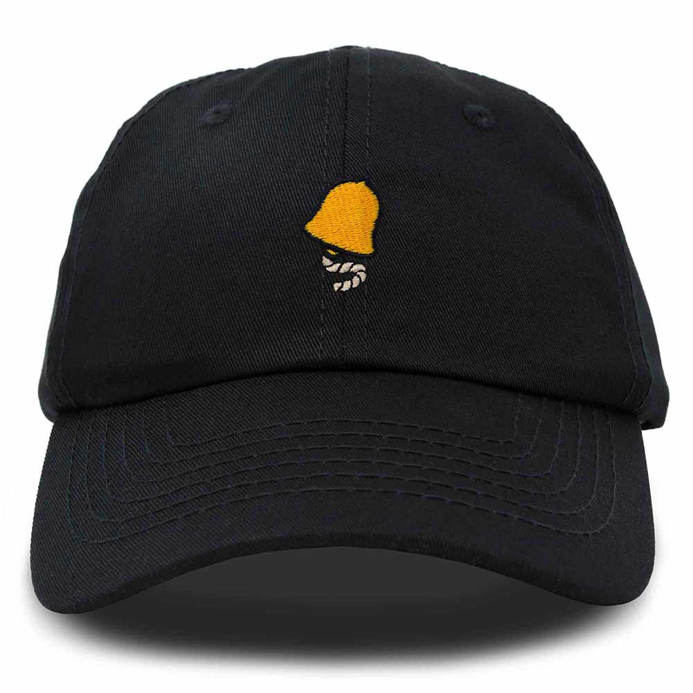 Dalix Bell Embroidered Cap Cotton Baseball Hat Nautical Womens in Black
