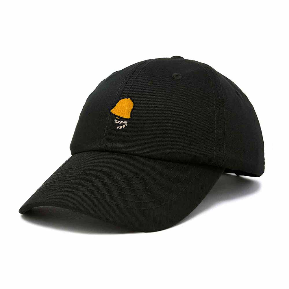 Dalix Bell Embroidered Cap Cotton Baseball Hat Nautical Womens in Black