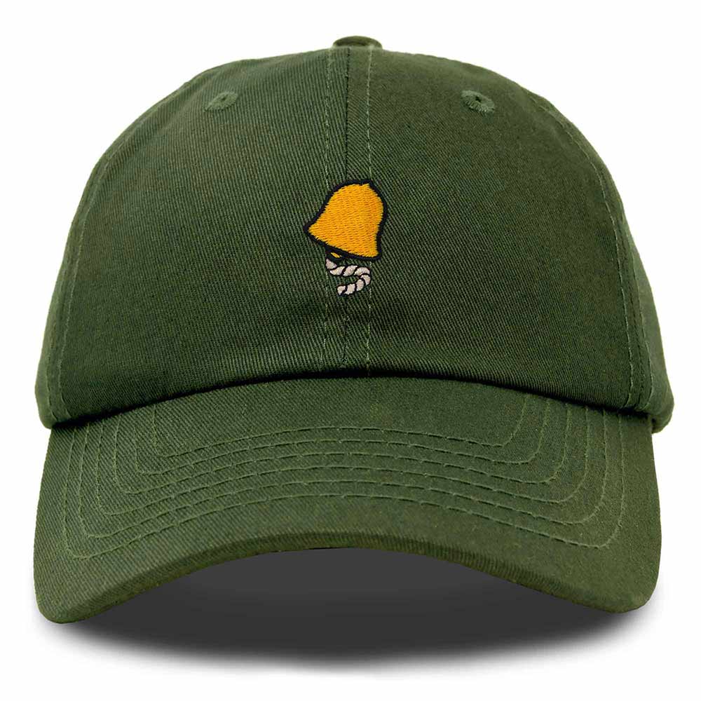Dalix Bell Embroidered Cap Cotton Baseball Hat Nautical Womens in Olive