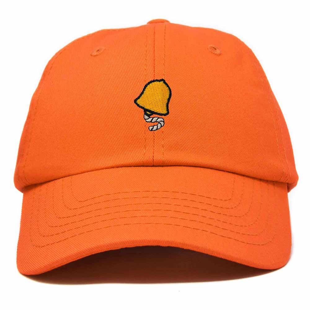 Dalix Bell Embroidered Cap Cotton Baseball Hat Nautical Womens in Orange