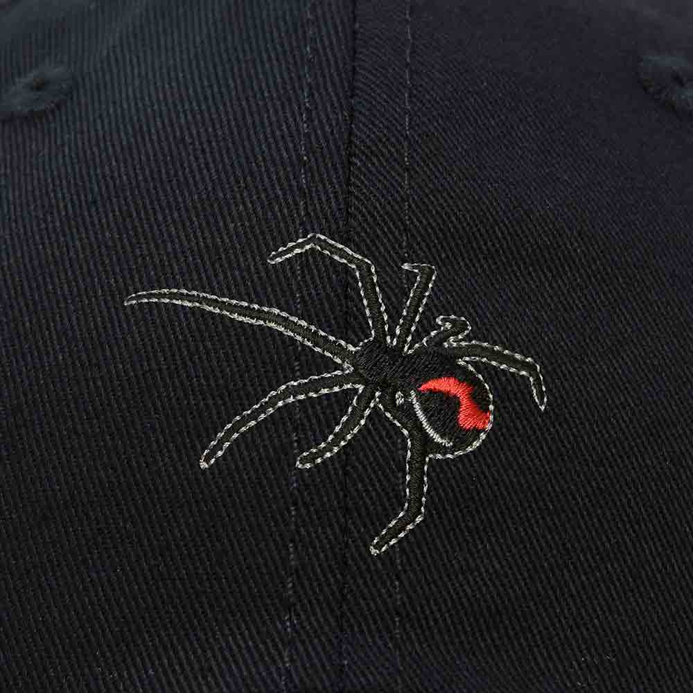 Dalix Black Widow Embroidered Dad Hat Cotton Baseball Cap Women in Black