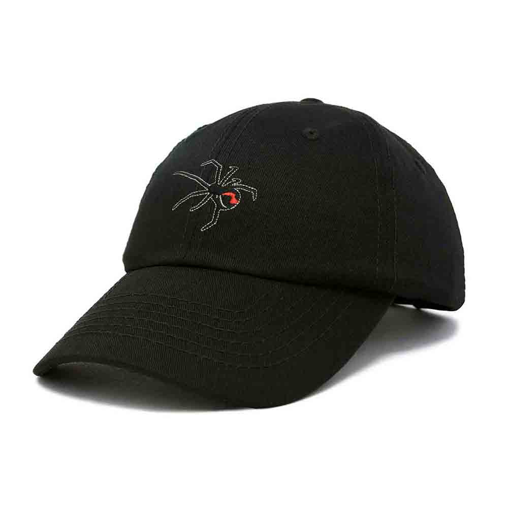 Dalix Black Widow Embroidered Dad Hat Cotton Baseball Cap Women in Gold