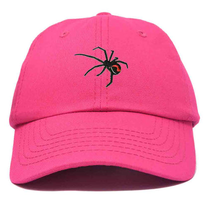 Dalix Black Widow Embroidered Dad Hat Cotton Baseball Cap Women in Light Pink