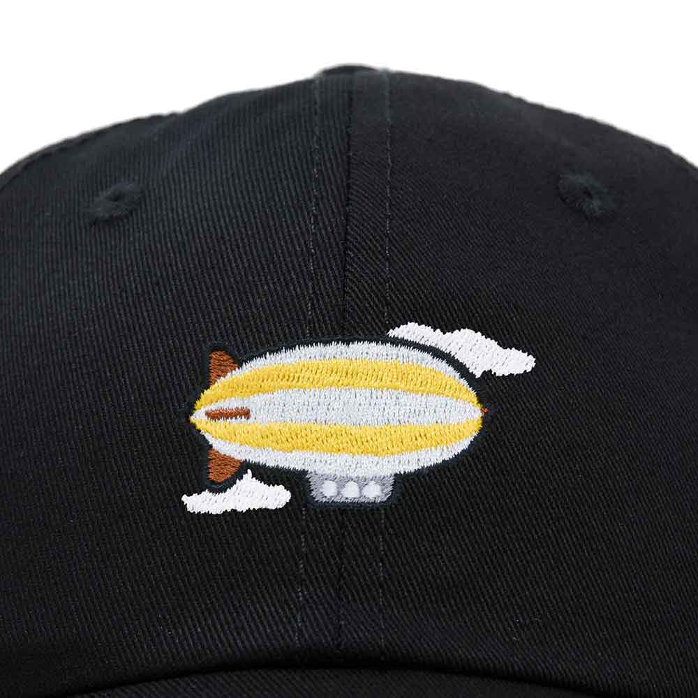Dalix Blimp Embroidered Dad Cap Cotton Baseball Hat Women in Black
