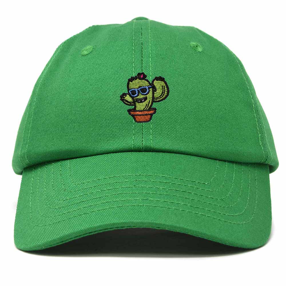 Dalix Cactus Embroidered Cap Cotton Baseball Summer Cool Dad Hat Mens in Kelly Green