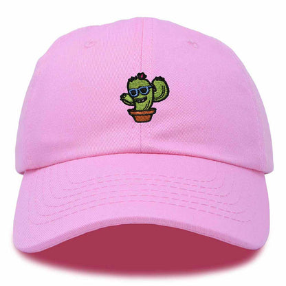 Dalix Cactus Embroidered Cap Cotton Baseball Summer Cool Dad Hat Mens in Light Pink