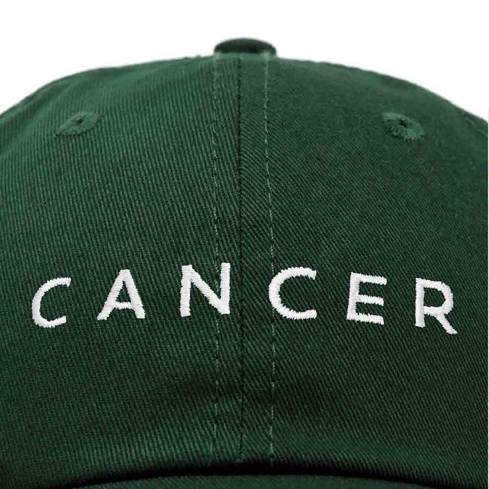 Dalix Cancer Dad Hat Embroidered Zodiac Astrology Cotton Baseball Cap in Navy Blue