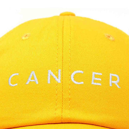 Dalix Cancer Dad Hat Embroidered Zodiac Astrology Cotton Baseball Cap in Teal