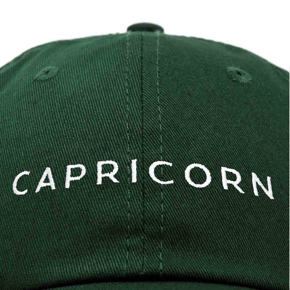 Dalix Capricorn Dad Hat Embroidered Zodiac Astrology Cotton Baseball Cap in Navy Blue