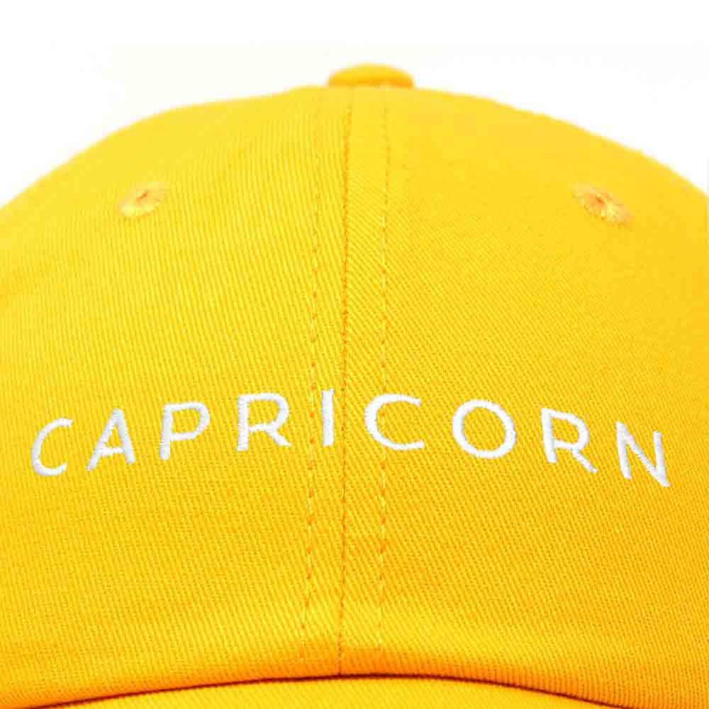 Dalix Capricorn Dad Hat Embroidered Zodiac Astrology Cotton Baseball Cap in Teal