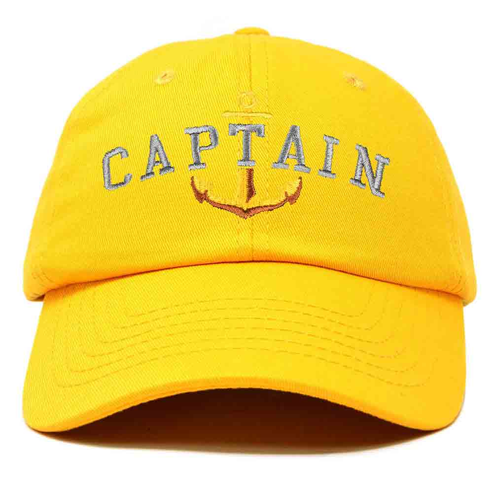 Dalix Captain Embroidered Dad Cap Cotton Baseball Hat Men in Royal Blue