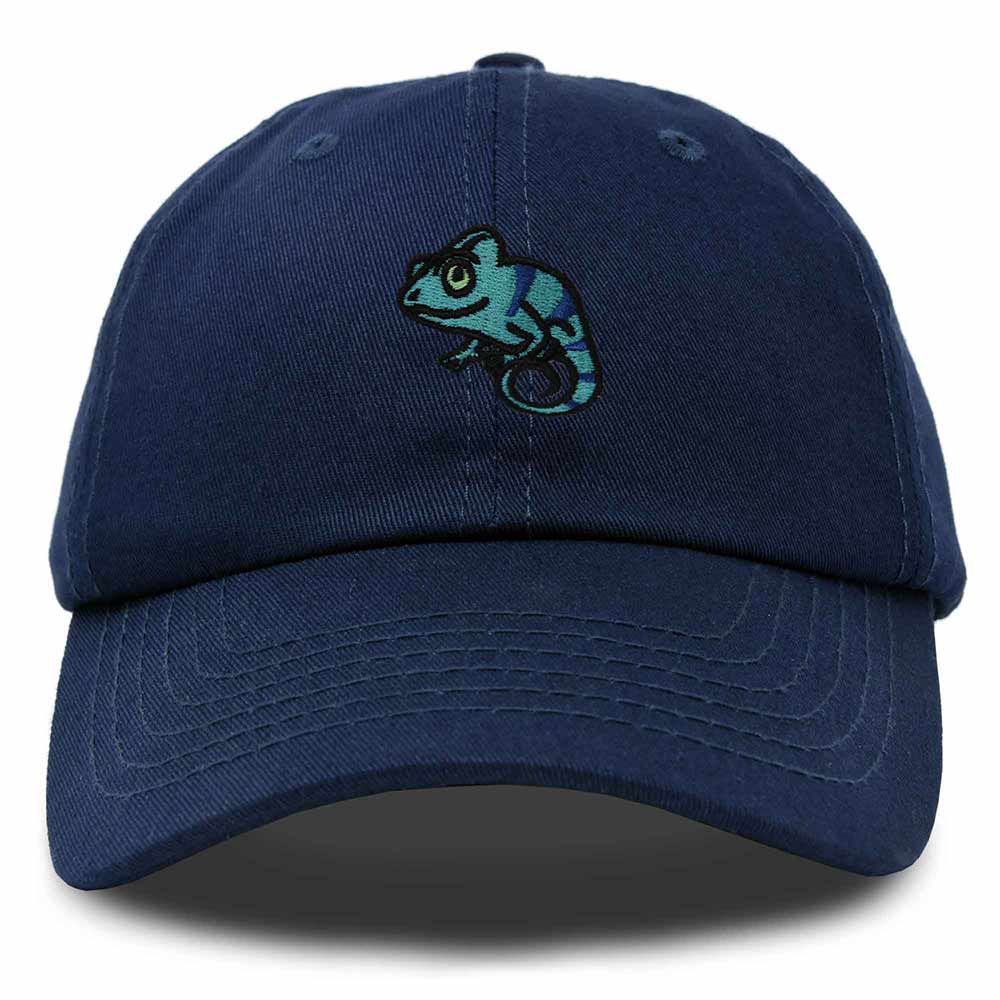 Dalix Chameleon Cap Embroidered Mens Cotton Dad Hat Baseball Hat in Navy Blue