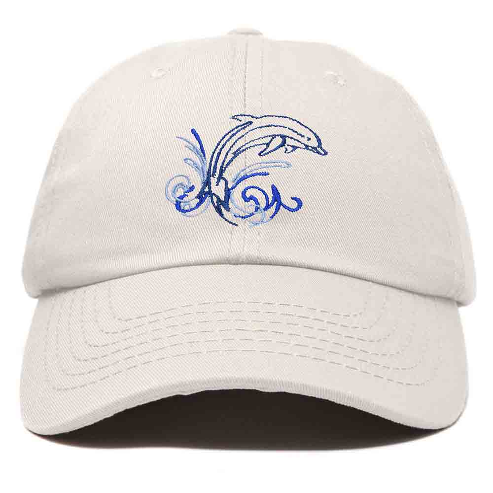 Dalix Dolphin Embroidered Dad Cap Cotton Baseball Cap Women in Kelly Green