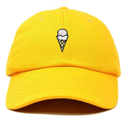 Dalix Double Scoop Embroidered Ice Cream Dad Hat Embroidered Cap Women in Royal Blue