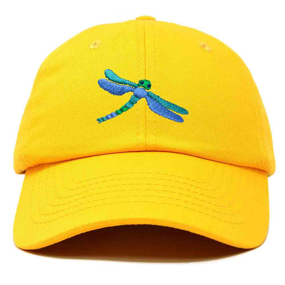 Dalix Dragonfly Embroidered Dad Cap Cotton Baseball Hat Women in Royal Blue
