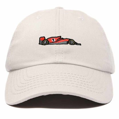 Dalix Formula Racing Car Embroidered Cap Cotton Baseball Summer Cool Dad Hat Mens in Beige