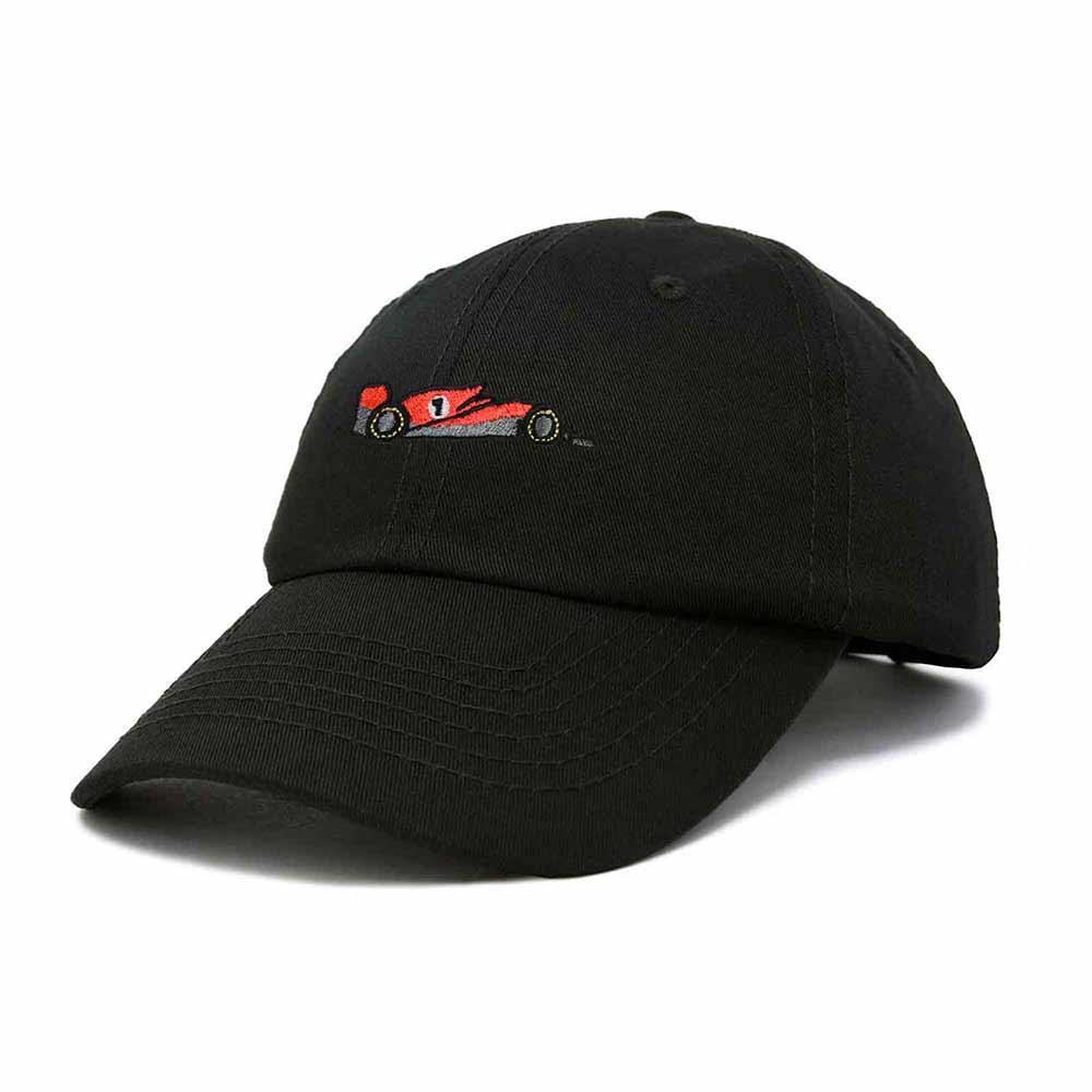 Dalix Formula Racing Car Embroidered Cap Cotton Baseball Summer Cool Dad Hat Mens in Black