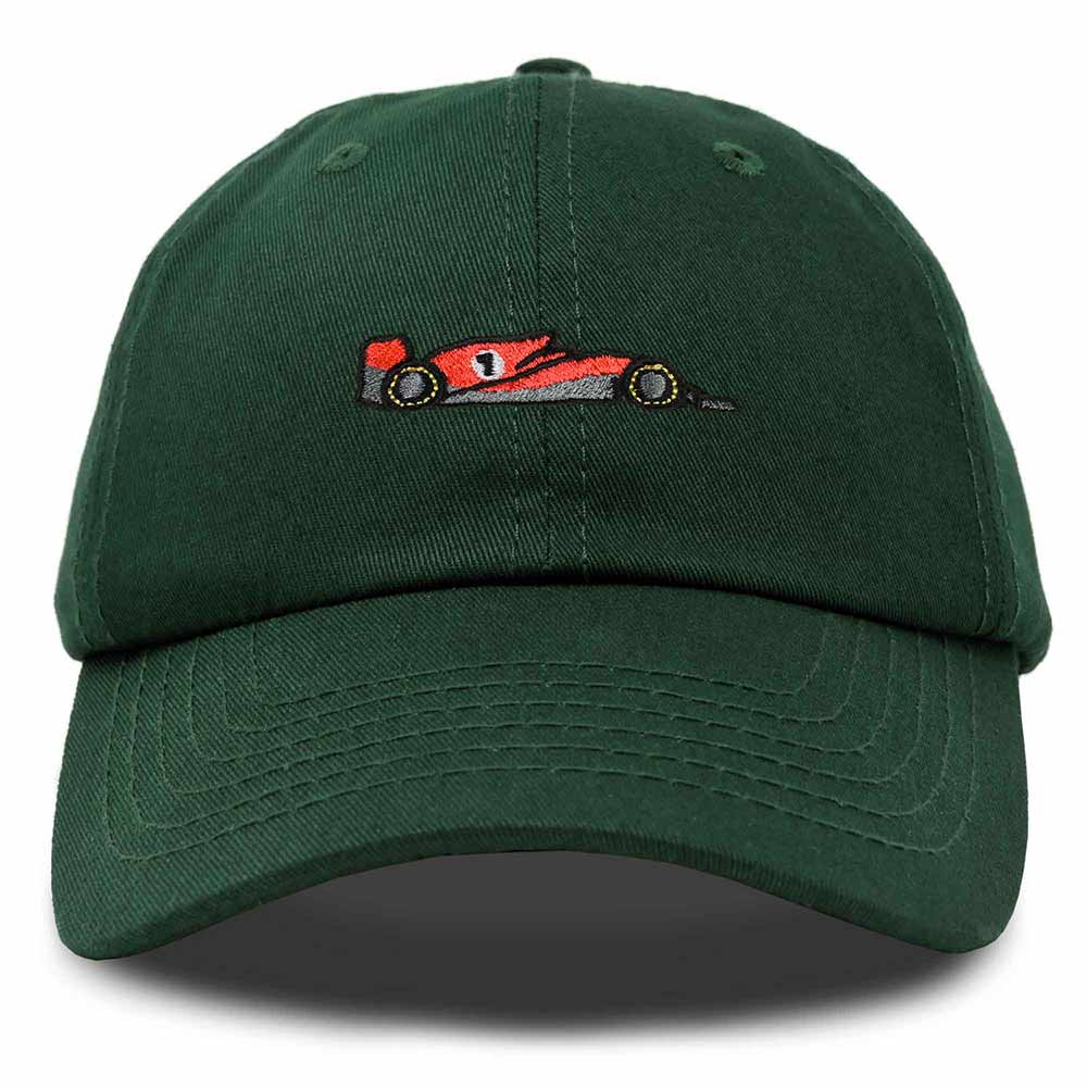 Dalix Formula Racing Car Embroidered Cap Cotton Baseball Summer Cool Dad Hat Mens in Dark Green