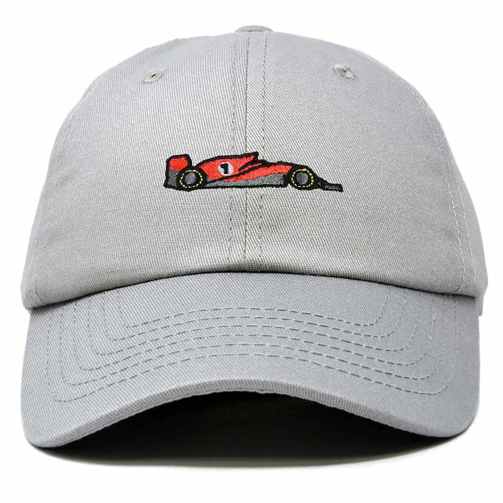 Dalix Formula Racing Car Embroidered Cap Cotton Baseball Summer Cool Dad Hat Mens in Gray