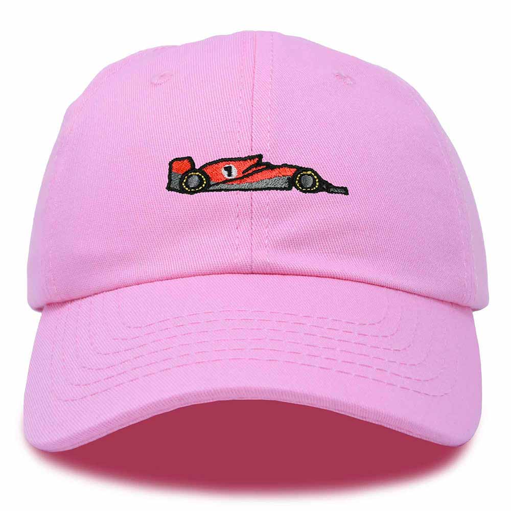 Dalix Formula Racing Car Embroidered Cap Cotton Baseball Summer Cool Dad Hat Mens in Light Pink