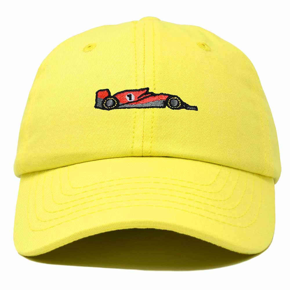 Dalix Formula Racing Car Embroidered Cap Cotton Baseball Summer Cool Dad Hat Mens in Yellow