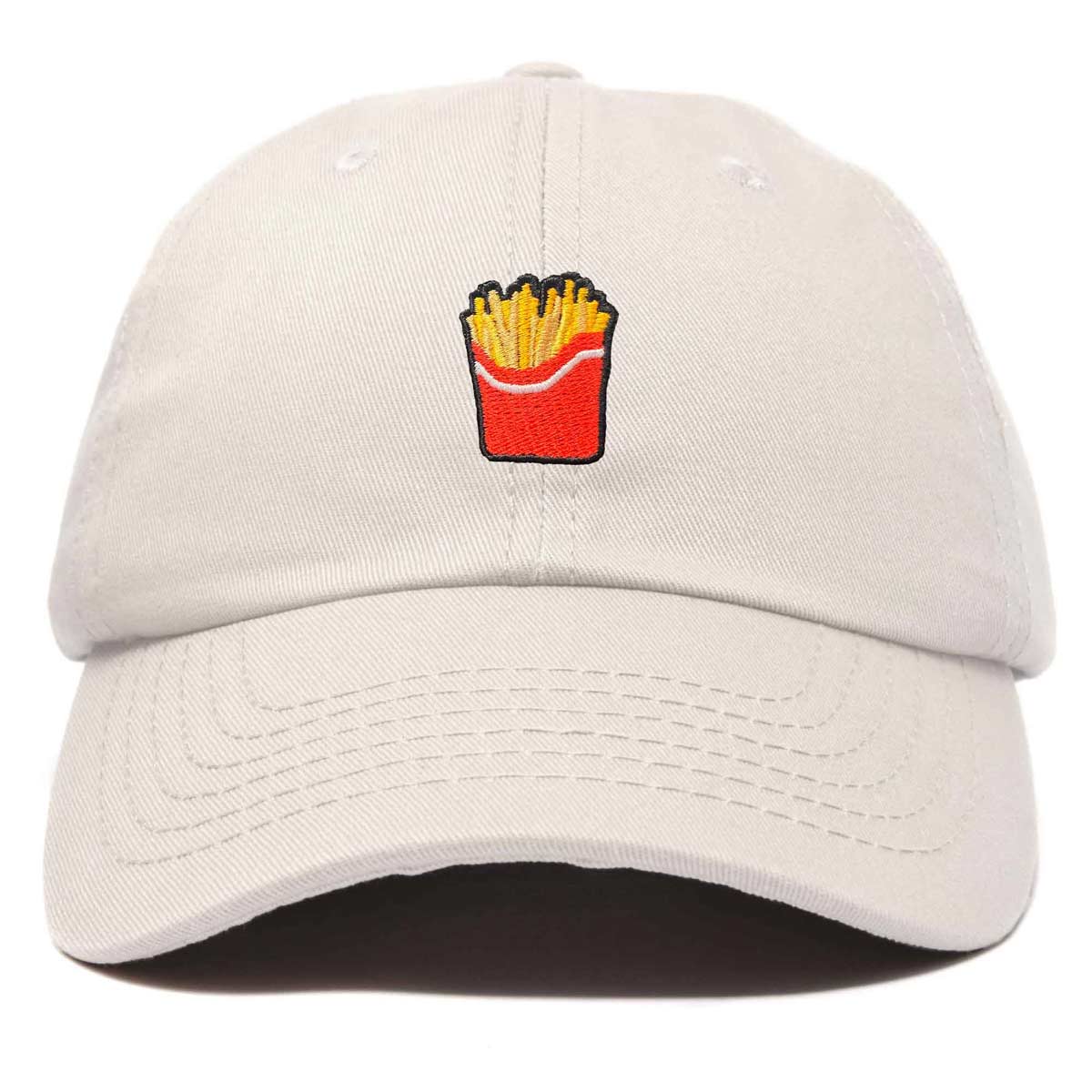 Dalix French Fries Embroidered Dad Cap Cotton Baseball Hat Women in Kelly Green