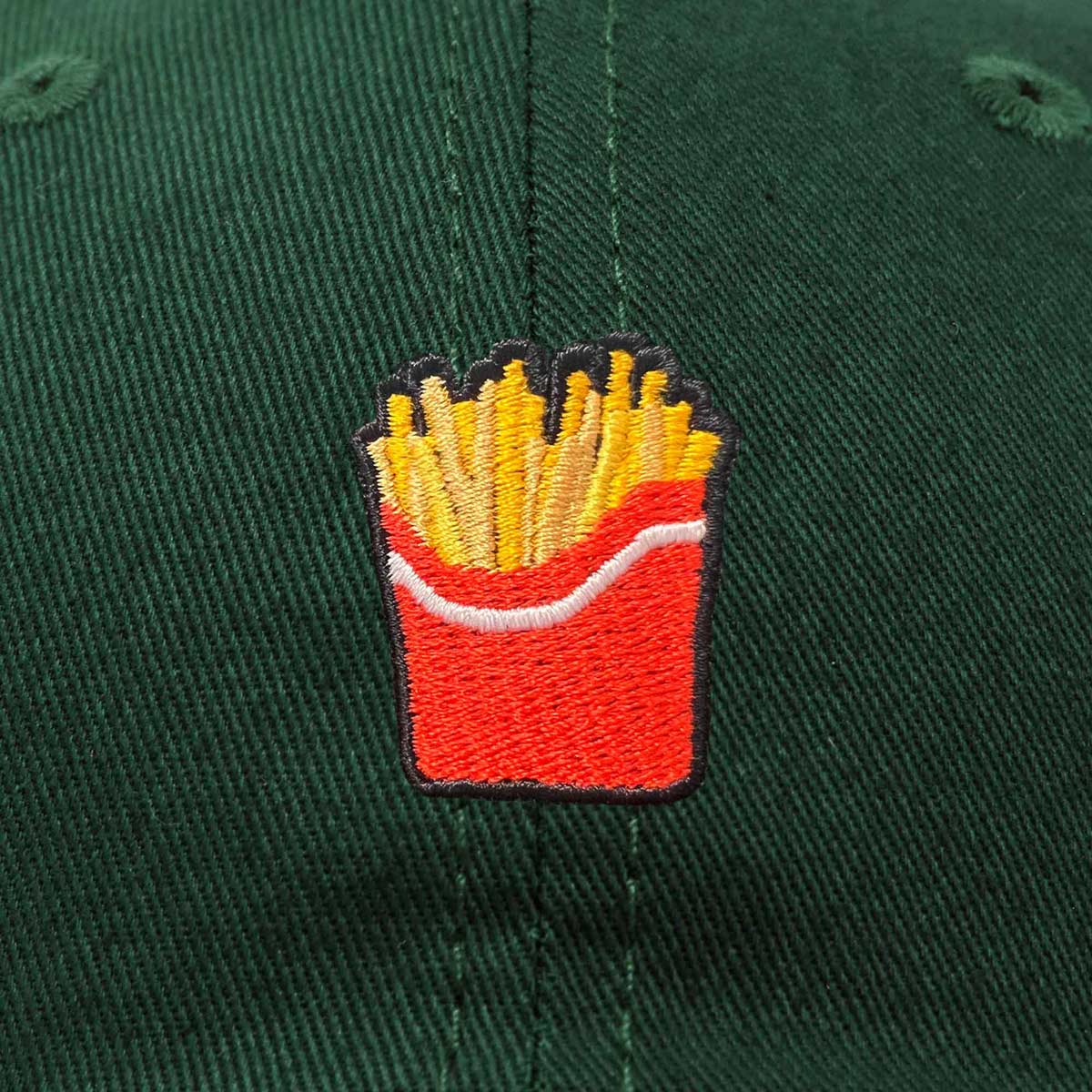 Dalix French Fries Embroidered Dad Cap Cotton Baseball Hat Women in Navy Blue