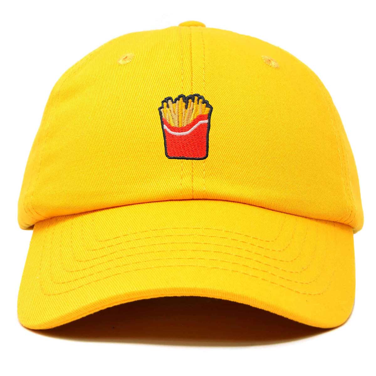 Dalix French Fries Embroidered Dad Cap Cotton Baseball Hat Women in Royal Blue