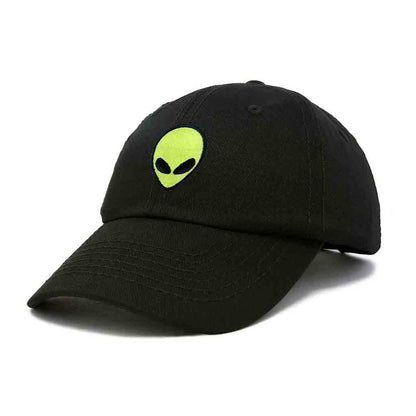 Dalix Alien Embroidered Glow in the Dark Hat Dad Cotton Baseball Cap Men in Gray