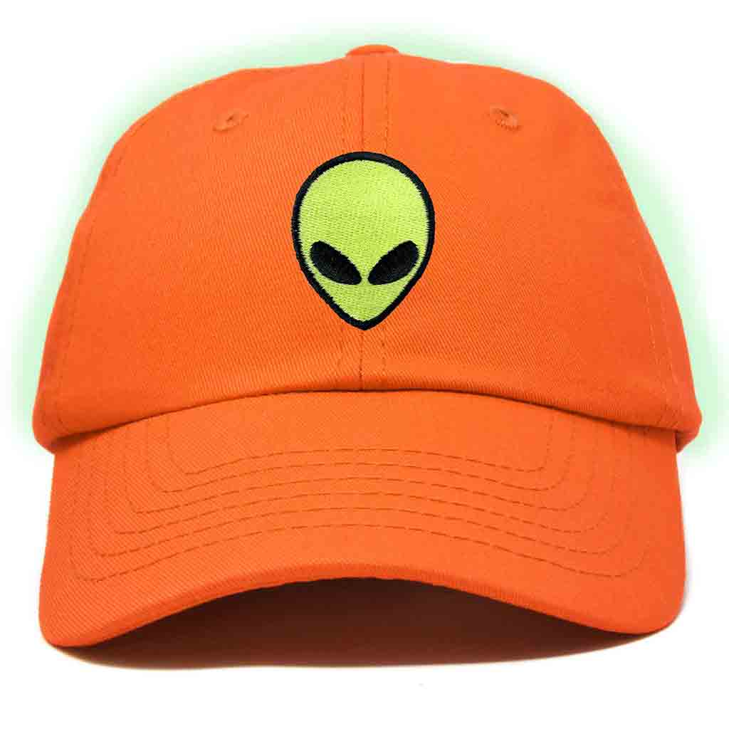 Dalix Alien Embroidered Glow in the Dark Hat Dad Cotton Baseball Cap Men in Teal