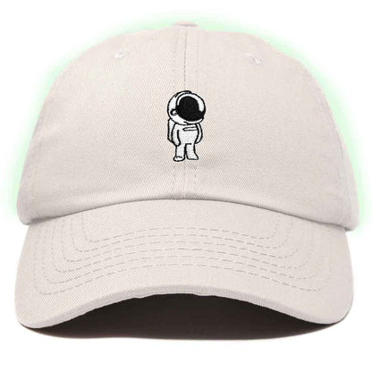 Dalix Astronaut Embroidered Glow in the Dark Hat Dad Cotton Baseball Cap Women in Kelly Green