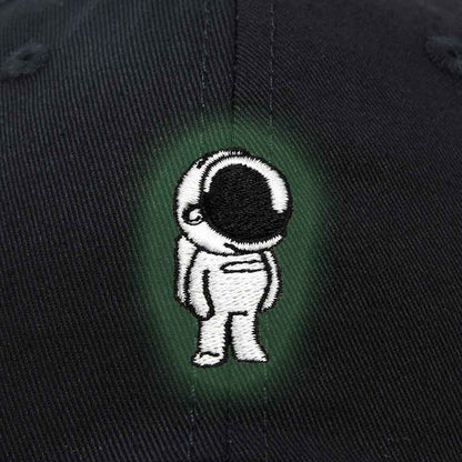 Dalix Astronaut Embroidered Glow in the Dark Hat Dad Cotton Baseball Cap Women in Black