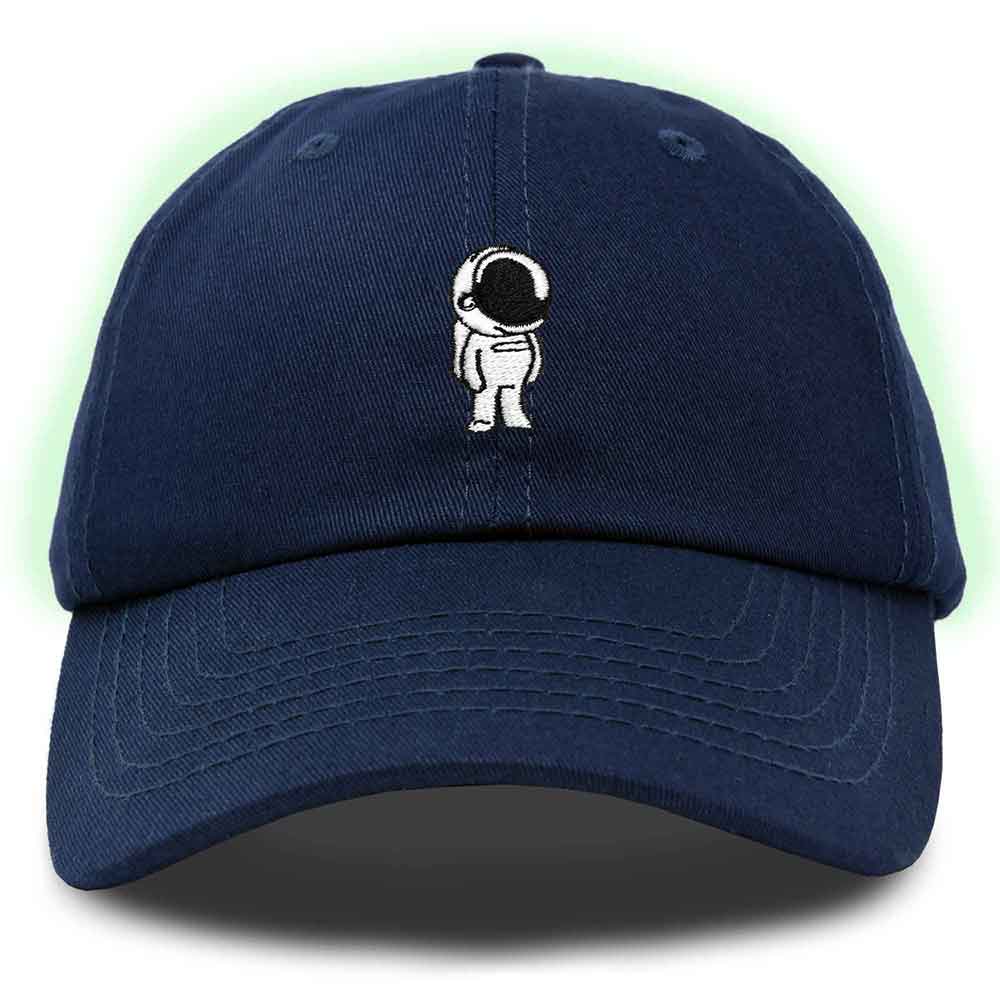 Dalix Astronaut Embroidered Glow in the Dark Hat Dad Cotton Baseball Cap Women in Red