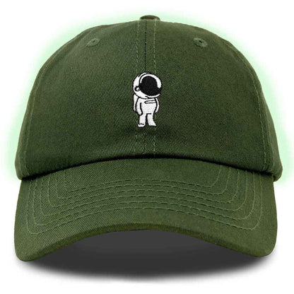 Dalix Astronaut Embroidered Glow in the Dark Hat Dad Cotton Baseball Cap Women in Royal Blue