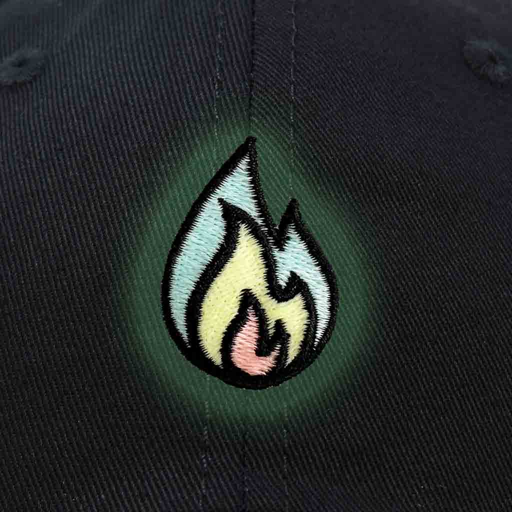 Dalix Fire Embroidered Glow in the Dark Hat Dad Cotton Baseball Cap Men in Black