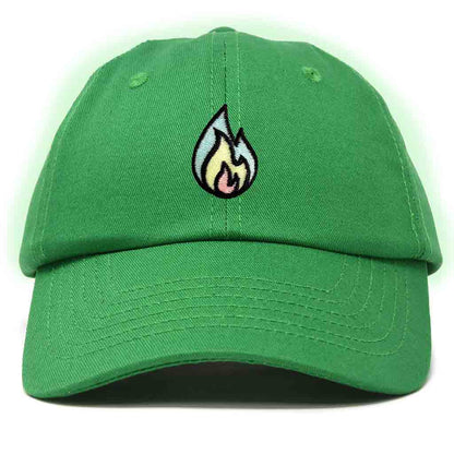 Dalix Fire Embroidered Glow in the Dark Hat Dad Cotton Baseball Cap Men in Maroon