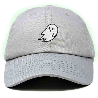 Dalix Ghost Embroidered Glow in the Dark Hat Dad Hat Cotton Baseball Cap Men in Light Blue