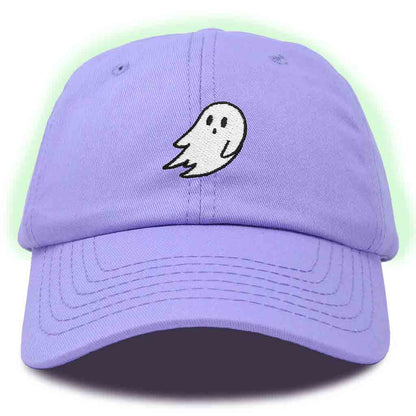 Dalix Ghost Embroidered Glow in the Dark Hat Dad Hat Cotton Baseball Cap Men in Navy Blue
