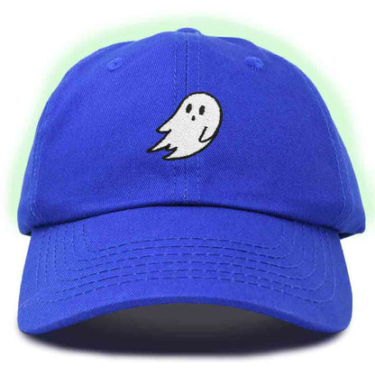 Dalix Ghost Embroidered Glow in the Dark Hat Dad Hat Cotton Baseball Cap Men in Washed Black