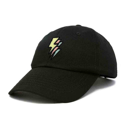 Dalix Lightning Embroidered Glow in the Dark Hat Dad Cotton Baseball Cap Men in Gray