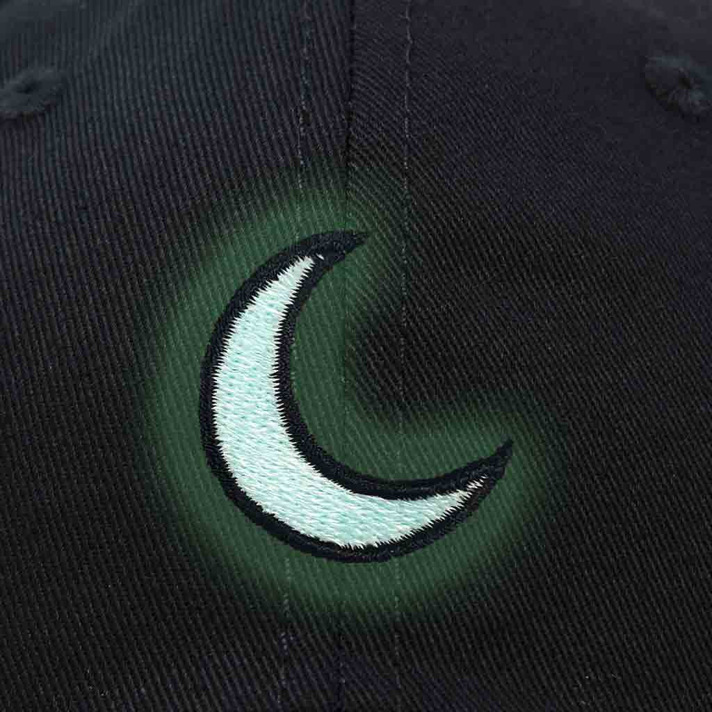Dalix Moon Embroidered Glow in the Dark Hat Dad Cotton Baseball Cap Women in Black